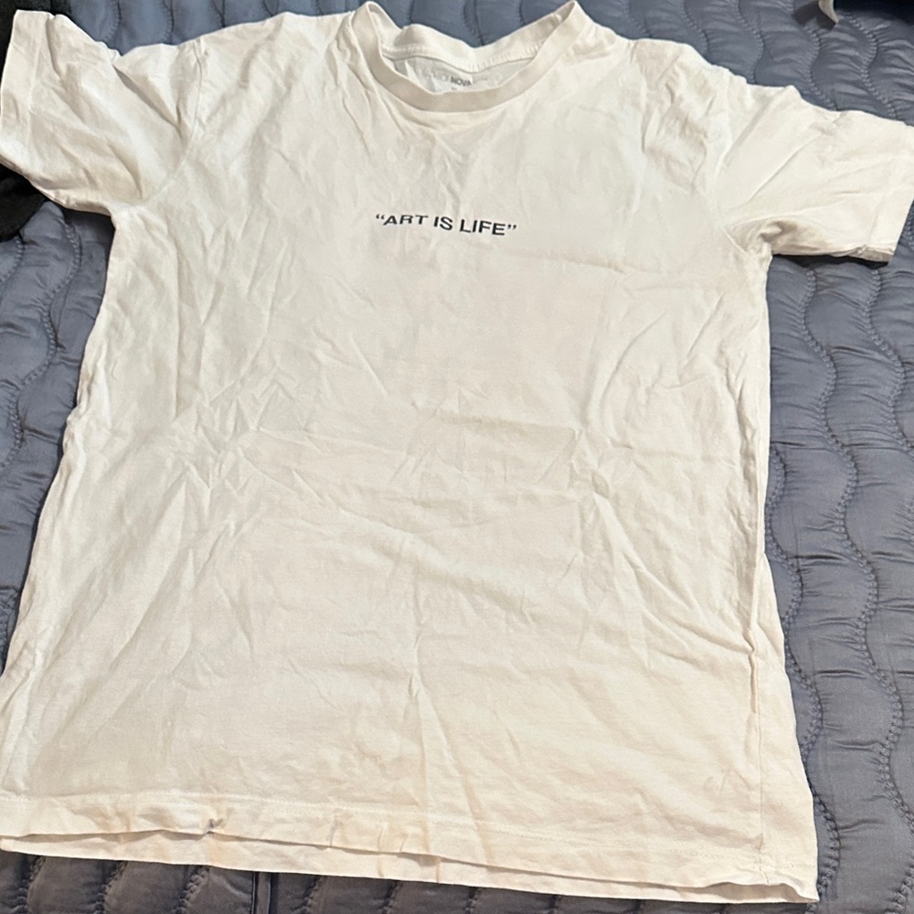 Fashion Nova White 'Art is Life' Tee